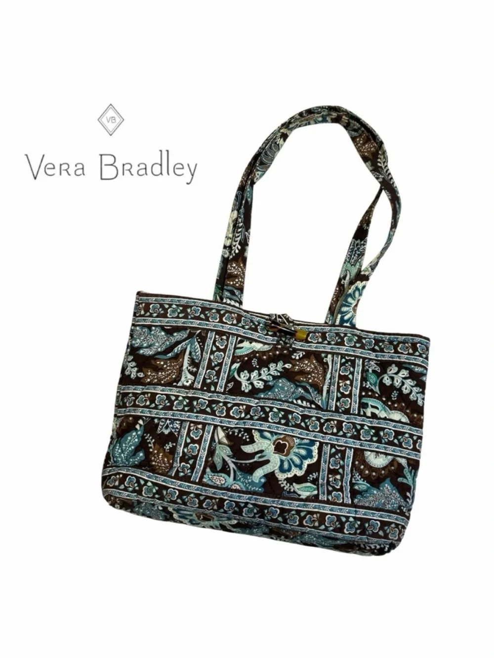 Vera Bradley Java Blue Pattern Tote Bag